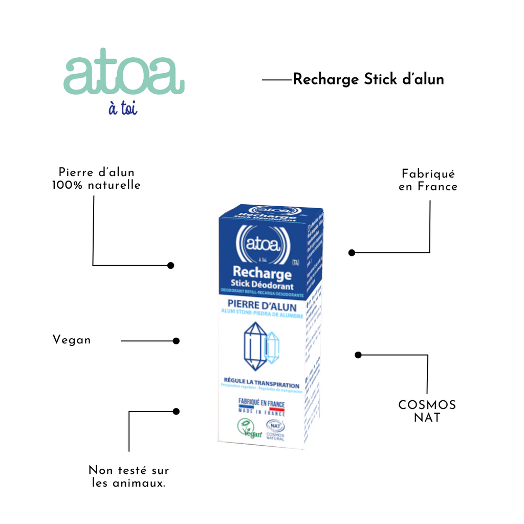 ATOA - Refill Stick 100g COSMOS NAT certified