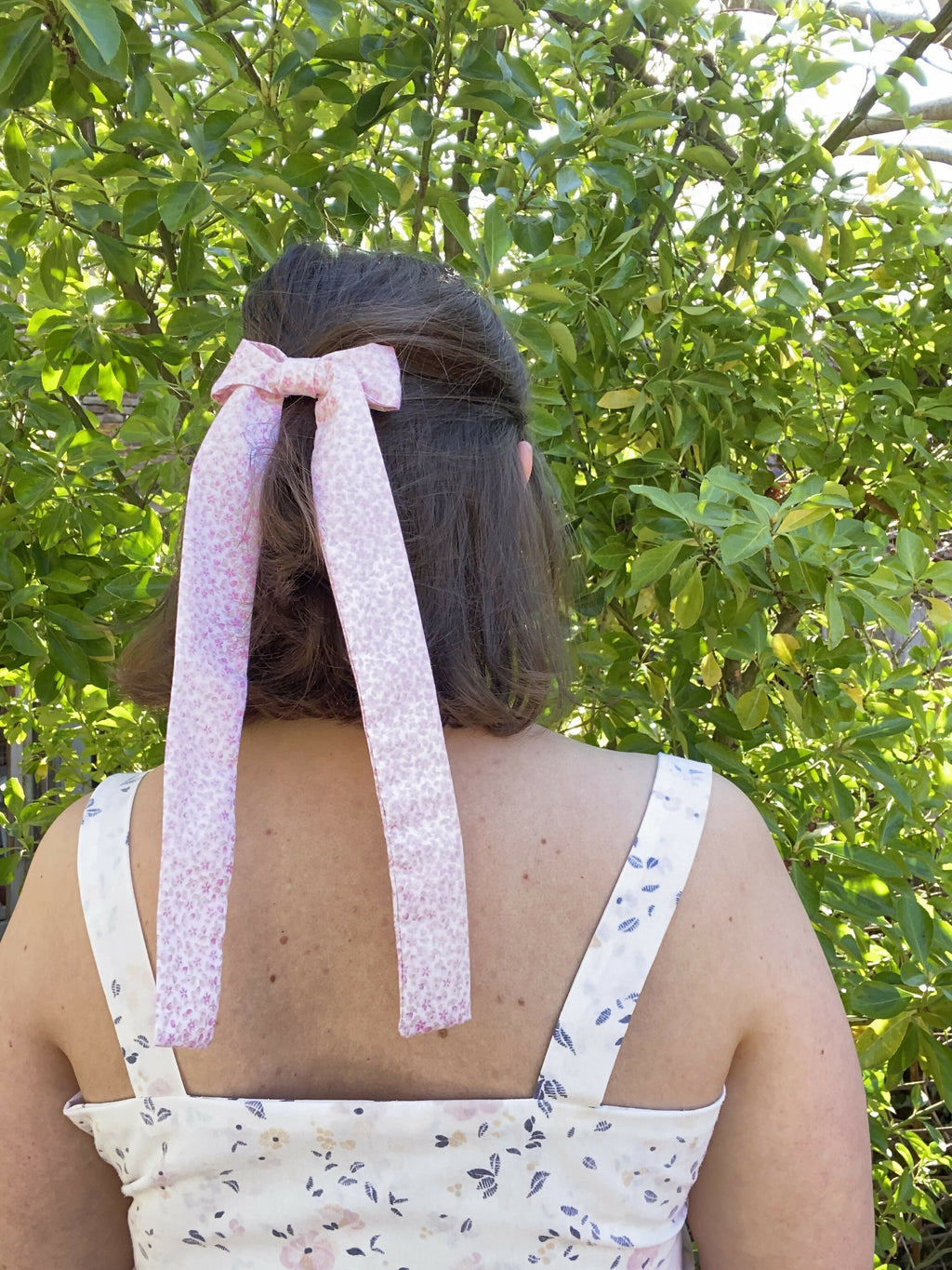 Barrette noeud upcyclée - Cosmos