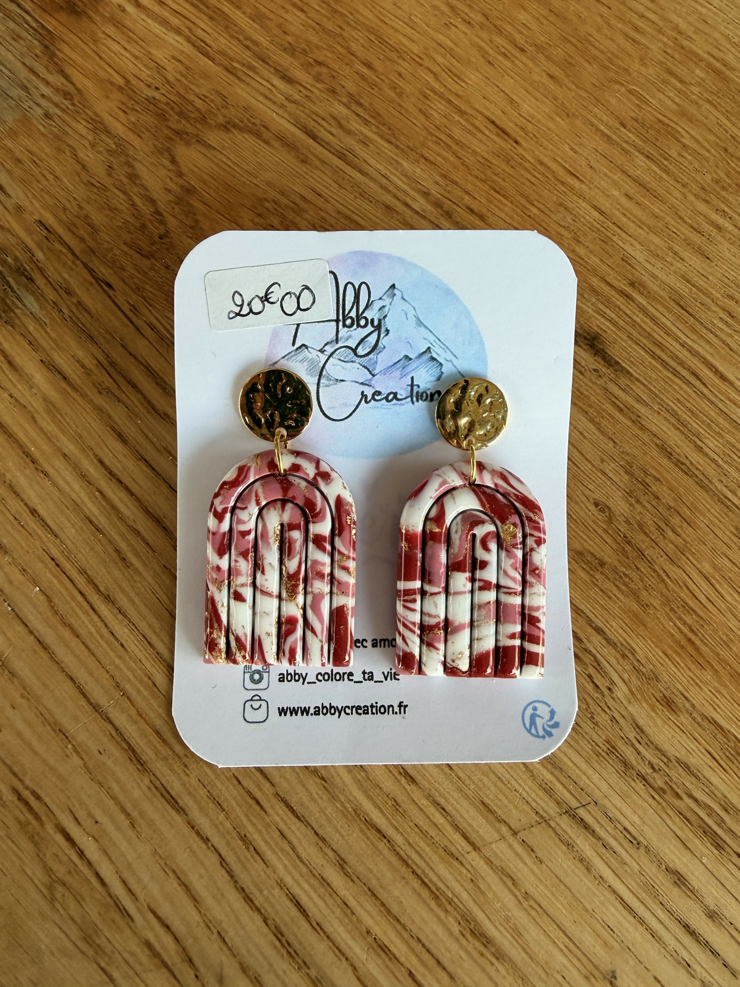 Boucles Arches Marbré Rose