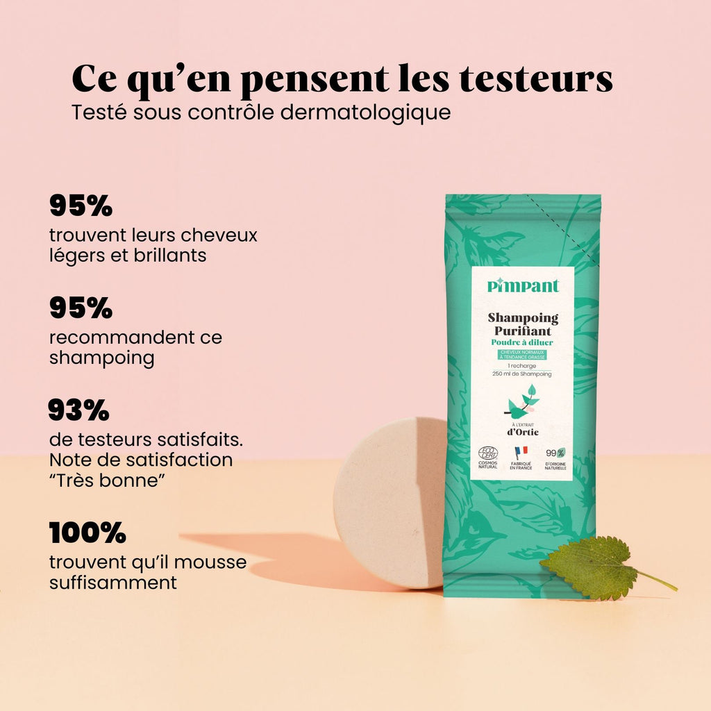 shampoing purifiant cheveux gras rechargeable Pimpant