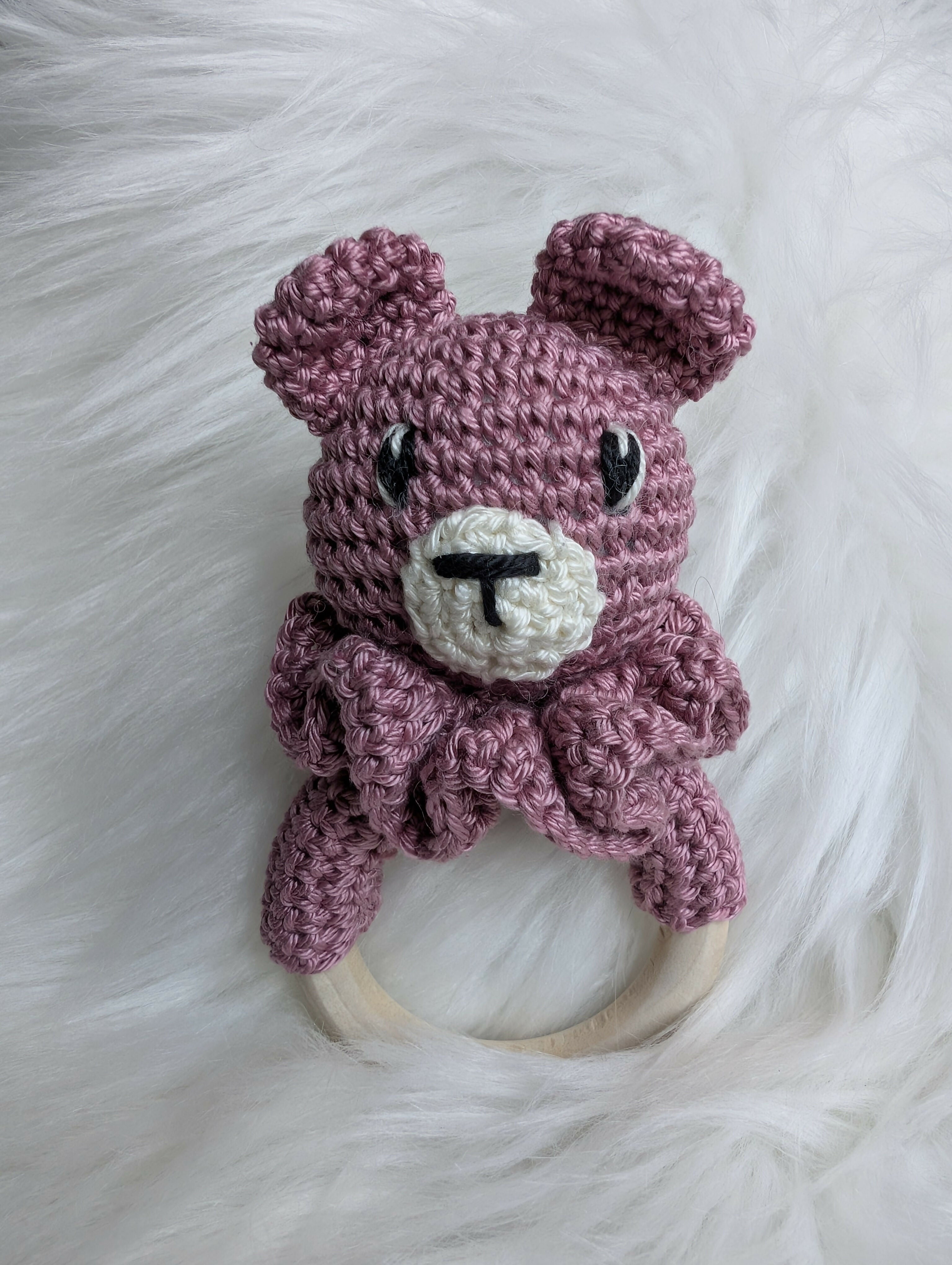 BLUE rabbit baby rattle