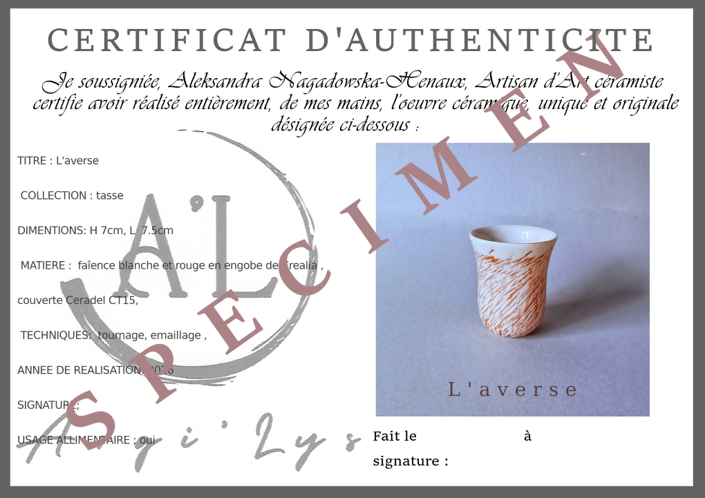 Tasse L'averse
