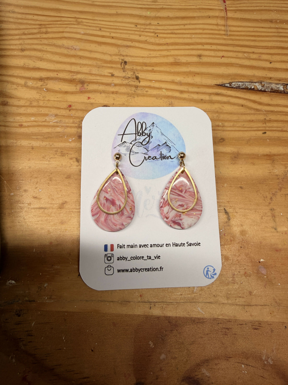 Boucles Lilly marbré rose