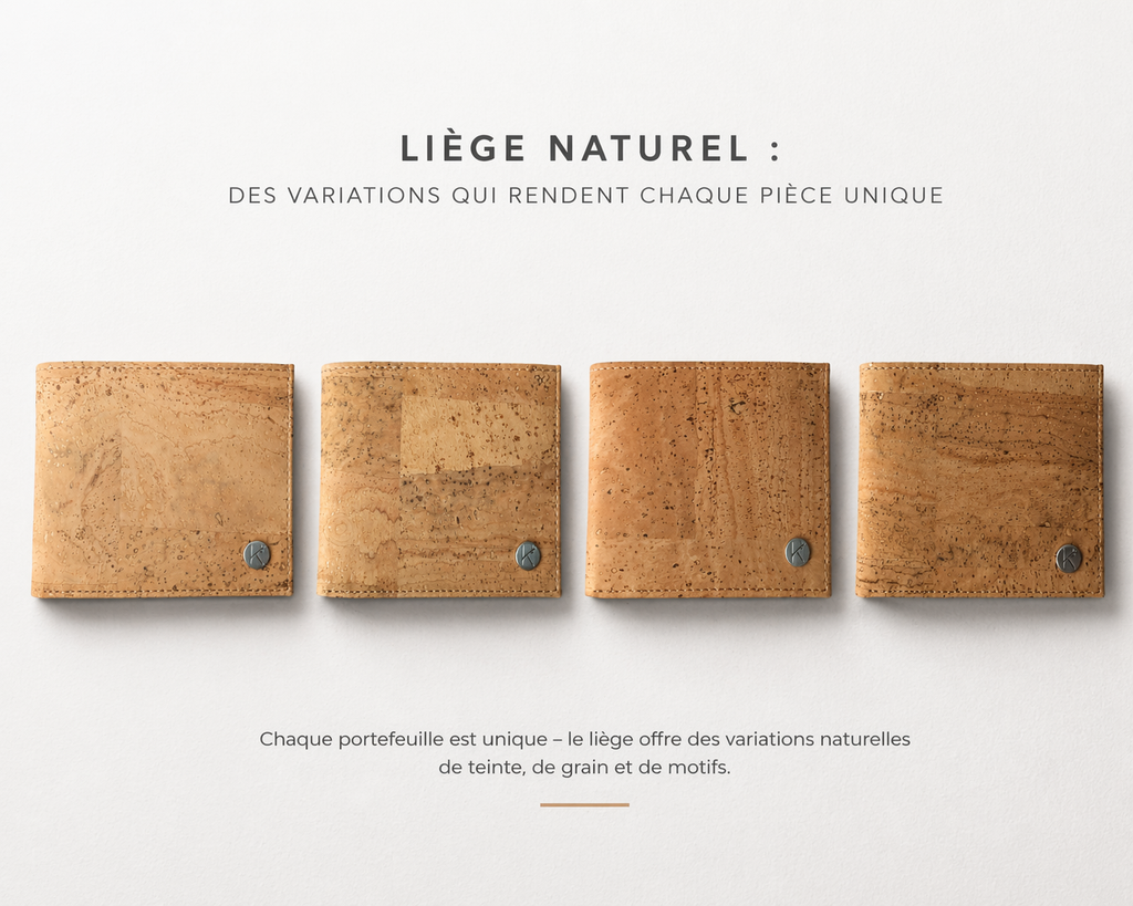 Vegan cork wallet with bill compartment, Enzio
