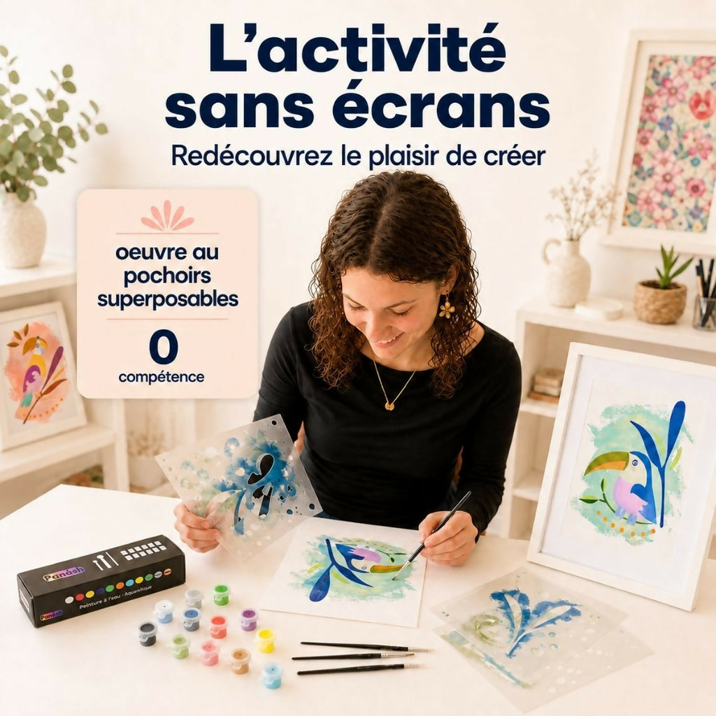 Kit pochoirs A4 'TOUCAN'