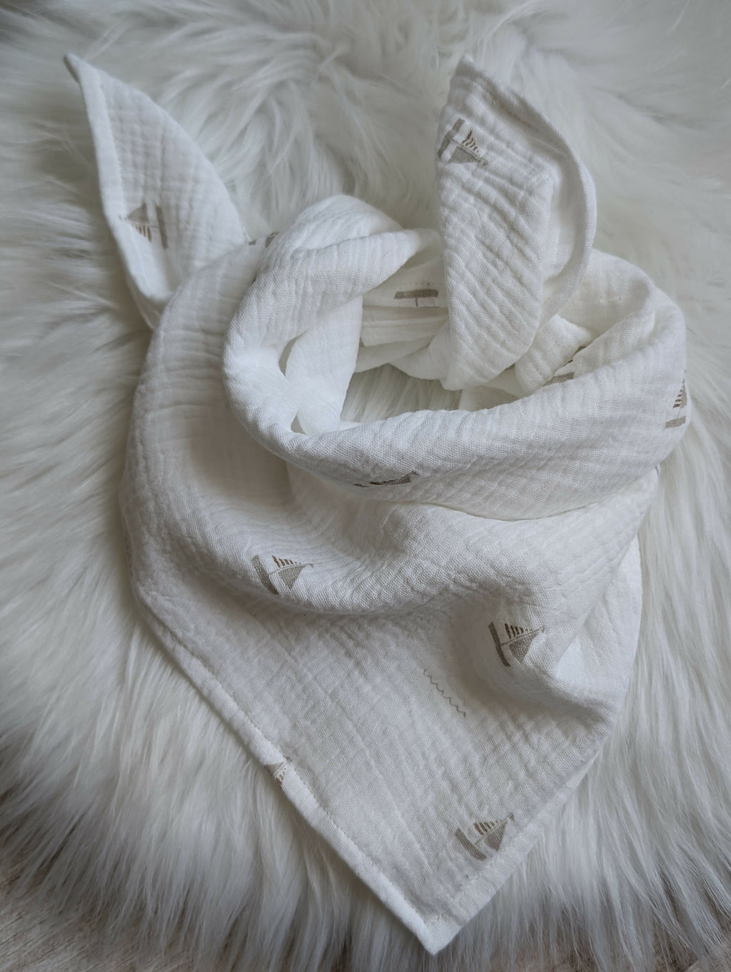 Foulard bébé enfant double gaze baleine