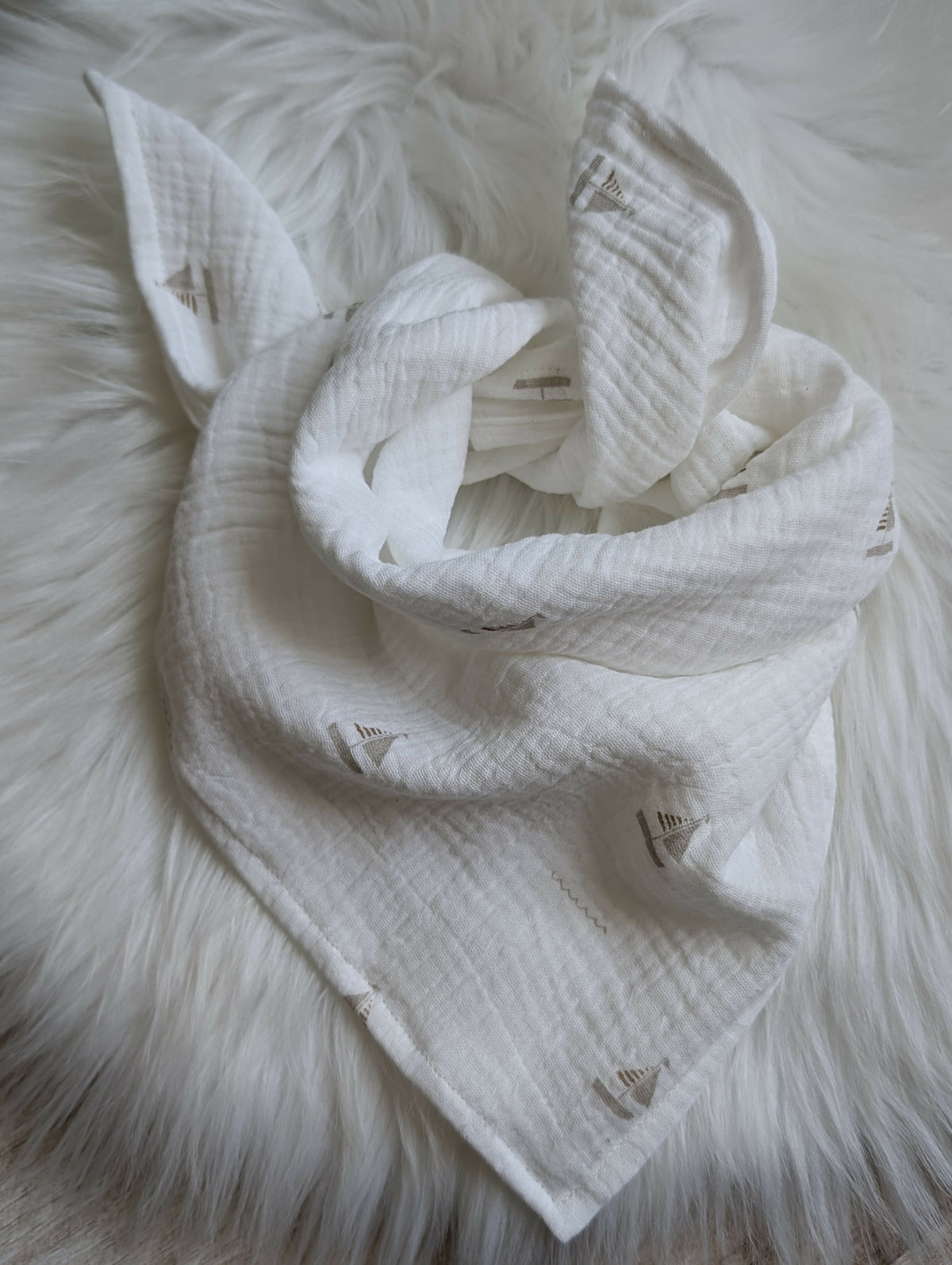 Foulard bébé enfant double gaze baleine