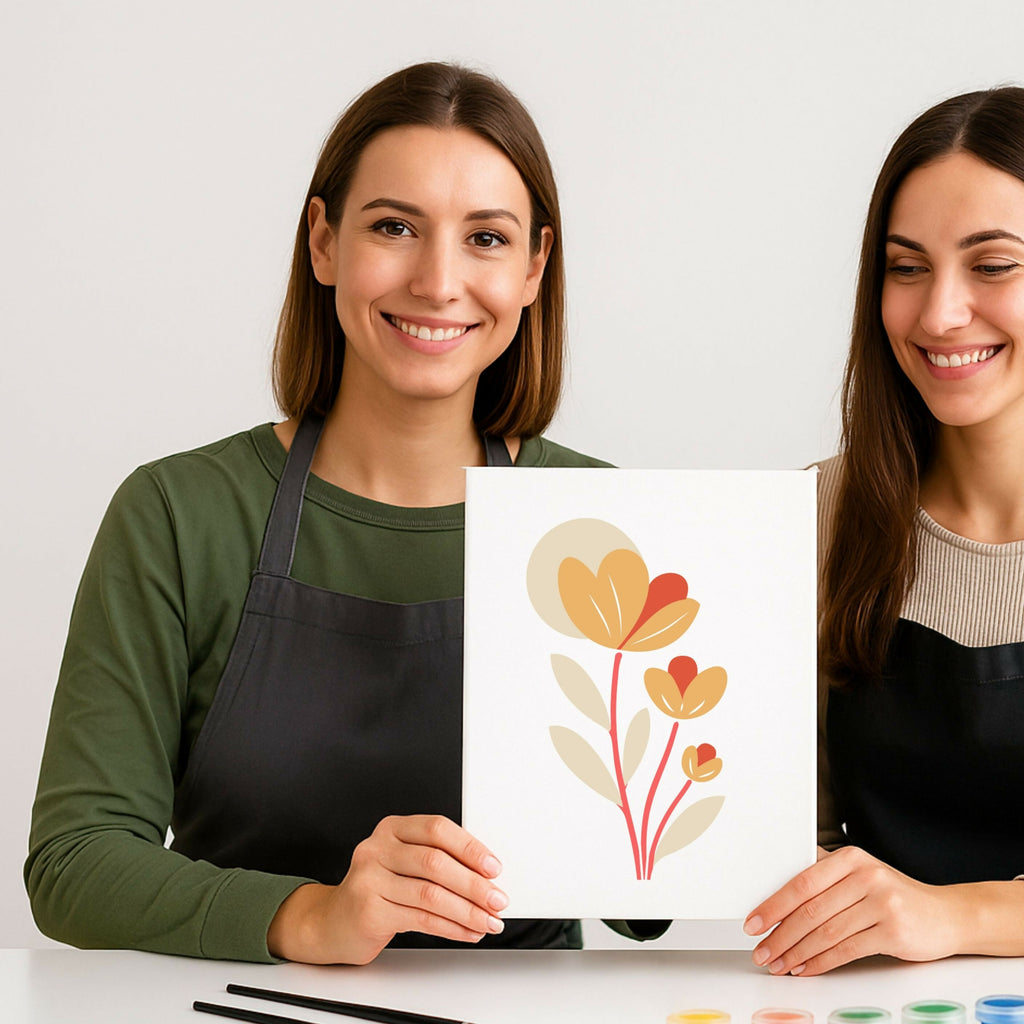 Crocus Stencils Kit – 2 overlay stencils, sunny flowers & creative sparkle | Panash Art