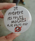 Badge Je préfère les trucs moches que faits par IA