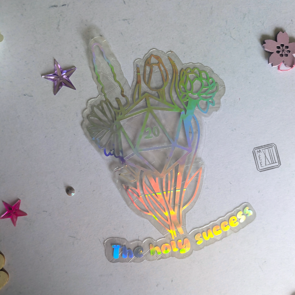 Sticker suncatcher holy critic